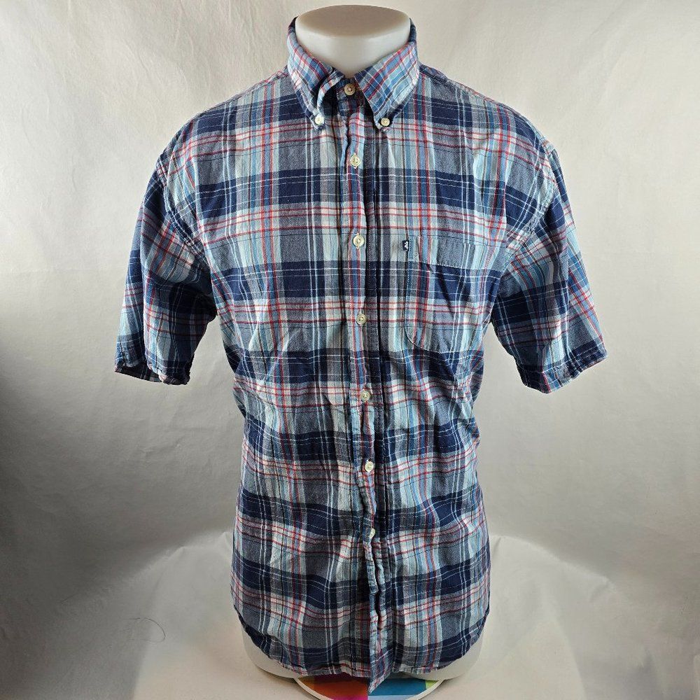 Brooks Brothers Shirt Mens XL Blue Button Down Plaid Casual Preppy Classiccore